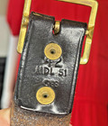 Vtg 1988 Safariland Model 51 Black Leather Garrison Duty Belt Size 42 Brass