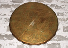Vtg The Gleaners Harvest Italian Florentine Gold Wood Serving Tray Round 13  D