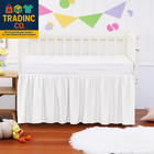 Crib Bed Skirt Dust Ruffle 100  Cotton - Natural  Soft  Breathable For Baby s De