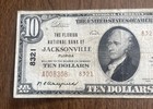 1929  10 Jacksonville - Type 2 National Banknote Charter 8321 -ser  A008308 Fine