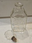 Vtg Prohibition Schenley Whisky Liquor Embossed Glass Bottle With Glass Stopper