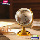 Geographic Earth Globe Decorative World Globe With Tiered Base Desk Globe  1 Pc 