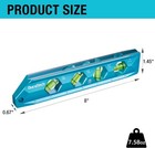 Duratech 8-inch Magnetic Torpedo Level With 0   30   45   90   Bubble Sae And Metric