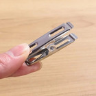 20pcs Stainless Steel Flat Mouth Clothespins   Multi-purpose Metal Clips - New