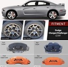 Orange Aluminum Caliper Covers Dodge Charger Challenger 300 11-23 Front 2 Piston