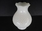 Vtg Hobnail White Milk Glass Oil Lamp Globe Shade Chimney  7  Tall  3  Base
