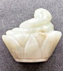 Jade Snake Ingot Ojime  Pale  Green  Bead  Japanese Miniature Figurine  2028