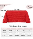 90 x156  Taffeta Rectangular Tablecloth 3d Leaves Design Party Home Decorations 