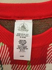 New Disney Minnie Mouse Red Plaid Christmas Holiday Sweater Pullover Small