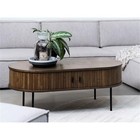 Unique Furniture Modern 47  Coffee Table With Hidden Storage In Smoked Oak