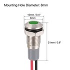 Ac dc 12v-24v 8mm Signal Indicator Light For Industry Green Led Metal Shell