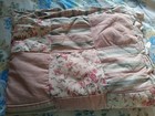 Waverly Baby Crib Quilt Blanket Ruffles Girls Floral Patch Plaid  Usa 42x34