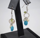 Silver Tone 925 Hook Dangle Pierced Earrings  1 78 