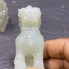Vintage Chinese Carved Jade Foo Dog Lion Figurine 3 25 Tall X 1 25   wide
