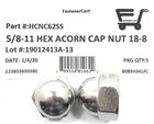  5  5 8-11 Stainless Steel Hex Acorn Cap Nuts 18-8  5 Pieces 