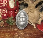 Primitive Antique Vtg Tin Style Christmas Santa Claus Resin Chocolate Mold