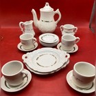 Vintage Child   s Tea Set 18 Piece White Porcelain 