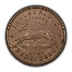 1837 Hard Times Token Executive Experiment Illustrious Pq Au unc Luster - Z4873