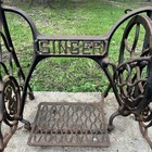 Antique Singer Treadle Sewing Machine Cast Iron Table Base 22 