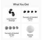 Loop Dream Earplugs For Deep Sleep  Napping And Snoring - Black New Opwn