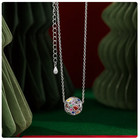 Sterling Silver Lucky Rainbow Charm In White Gold Plated
