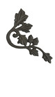 Ornamental Cast Iron Outdoor Castings  Weld Tabs   oak Corners - 4 In Pack 