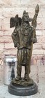 Native American Navajo Indian  With Eagle Sculpture In Museum Quality Art