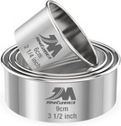 M Jngmei 4 Pieces Stainless Steel Cookie Cutter Set Biscuit Cutter 2 25inch     