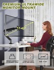 Heavy Duty Single Monitor Arm Stand Fits 17 42  Computer Screen Adjustable Gas