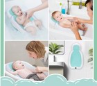 Newborn Bathtub Less Than 6 Months Old With Thermometer Baby Bather - Green