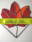 Vintage Stained Glass Fall Leaf Sun Catcher Colorful Unique