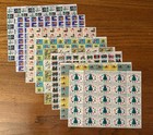 1962 Through 1969 Us Christmas Seals Sheets  Mnh