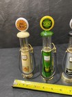 Gas Pump Replica Lot Of 6 - Gilmore John Deere Amoco Mobilgas Oldsmobile Pontiac