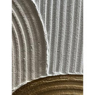 Abstract Oil Painting  40x28 Inches  Brown And White  Textured  Hand Eft136