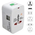 International Universal Travel Power Adapter Convertor Plug Uk eu us au Dual Usb