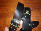Swedish Black Leather Military Pistol Belt Cross Strap Sam Browne 120 Nos