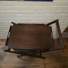 Vtg Mid Century Modern Rolling Serving Cart Tea Bar Foldable Yugoslavia Nasco