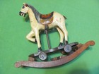 Antique vintage Hand Carved Wood Horse