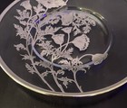 Vintage Embellished Sterling Silver Overlay Clear Glass Plate 6 