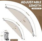 Silver Curved Shower Curtain Rod 42-78 In Adjustable Bowed Shower Rods Rounded