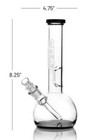 Grav Small Round Base Water Pipe Black Accent - Free Fast Shipping