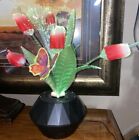 Vintage Flower   Butterfly Fiber Optic Lamp