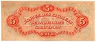 1800 s  5 The Citizens Bank Of Louisiana At Shreveport Note La3910-25 Unc B1133
