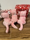 Ty Beanie Babies Set Of 3 Pink Cats  Carnation  Fleur And Curtsy  Stuffed Toys 
