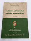 Singer Zigzag 121706 Foot Low Shank Sewing Attachment Instr Box Machine 1939 Vtg