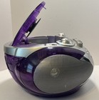 Memorex Mp3126 Clear Purple Radio Stereo Boombox Cd Cassette Player Am fm Read