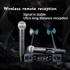 Professional 2 Channel Uhf Wireless Dual Microphone Cordless Mic System Handheld