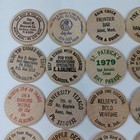 Vintage Lot Of 20 Advertising Wooden Nickels     Rare Americana   Exonumia Coins