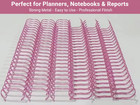 Wire Binding 5 8    Pink     100pcs     2 1 Pitch Wire Binding Spines