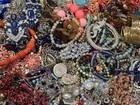 1  Lb Jewelry Bulk Lot Sparkly Mix Vintage modern Junk Broken Craft parts repair